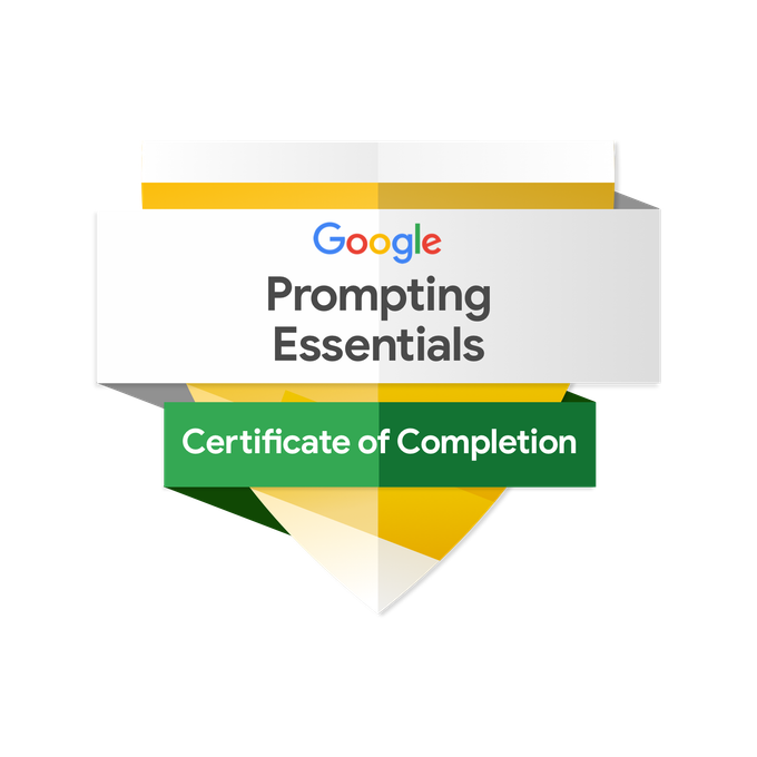Google Prompting Essentials Specialization credential badge